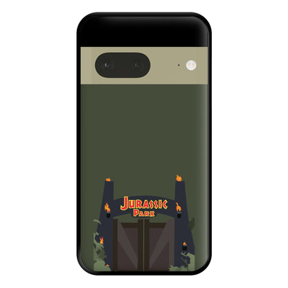 The gate - Dinosaur Park Phone Case for Google Pixel 7a