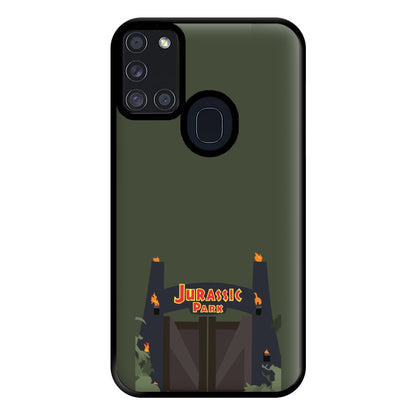 The gate - Dinosaur Park Phone Case for Galaxy A21s