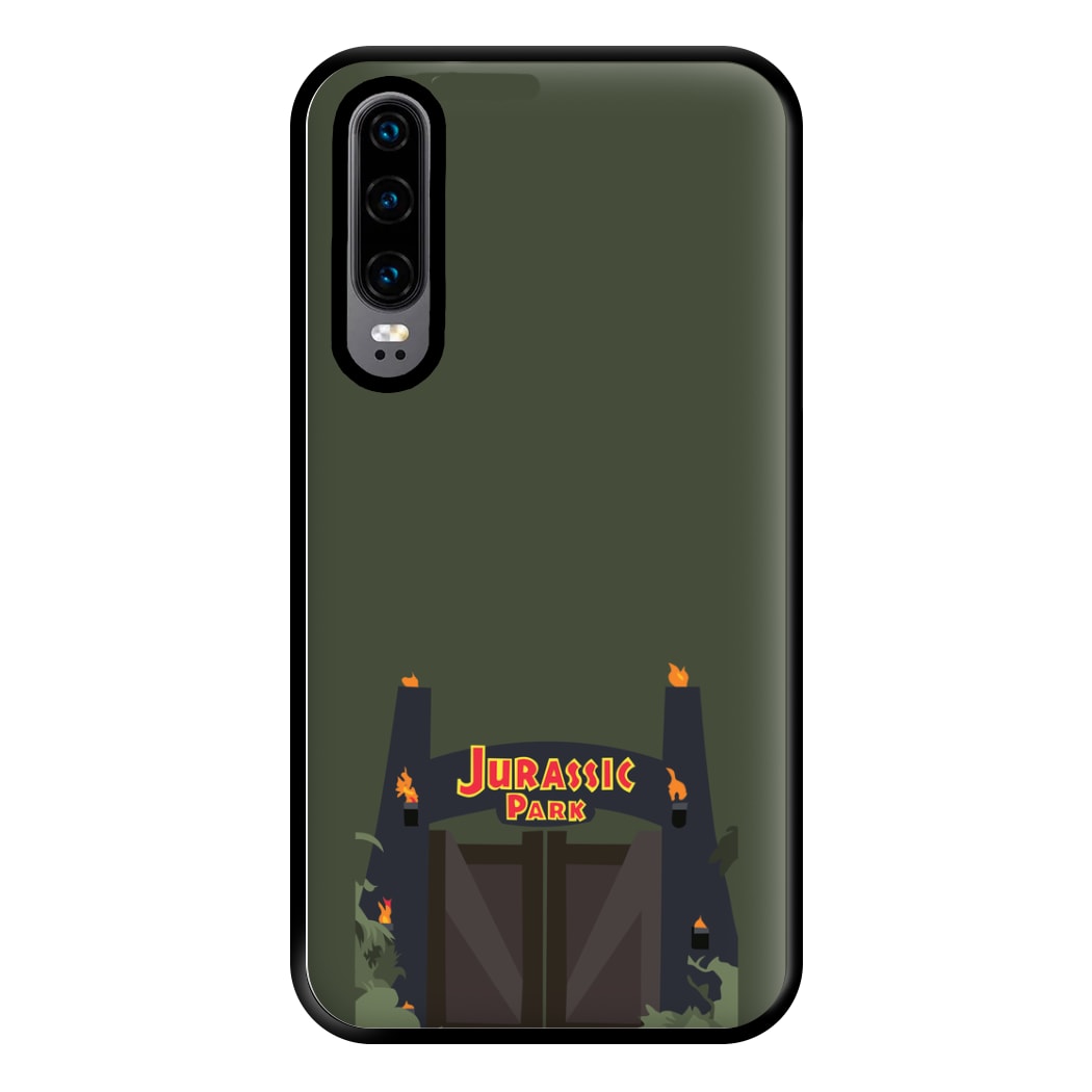 The gate - Dinosaur Park Phone Case for Huawei P30