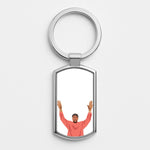 Kayne Cartoon Silver Keyring
