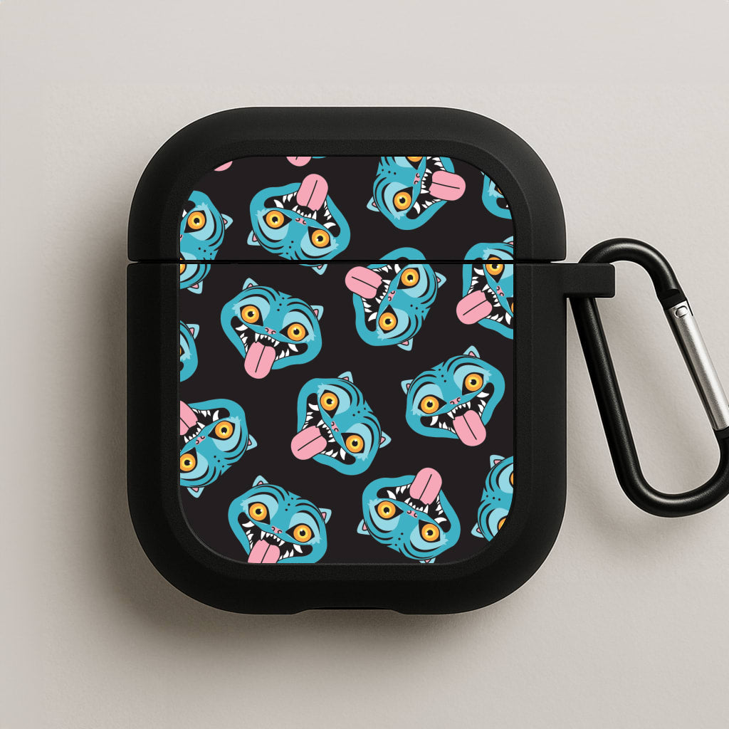 Demon Cat Pattern AirPods Case