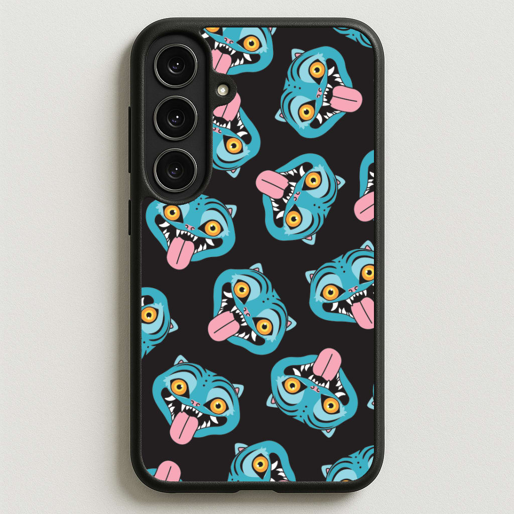 Demon Cat Pattern Phone Case for Galaxy S25FE