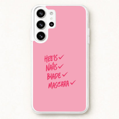 Heels, Nails, Blade, Mascara Phone Case for Galaxy S26 Ultra