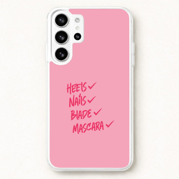 Heels, Nails, Blade, Mascara Phone Case for Galaxy S26 Ultra