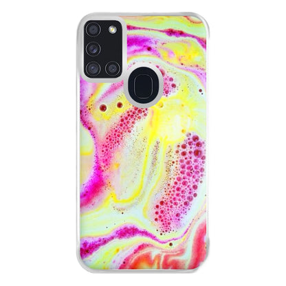 Super Colourful Bath Bomb Pattern Phone Case for Galaxy A21s