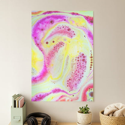 Super Colourful Bath Bomb Pattern Poster