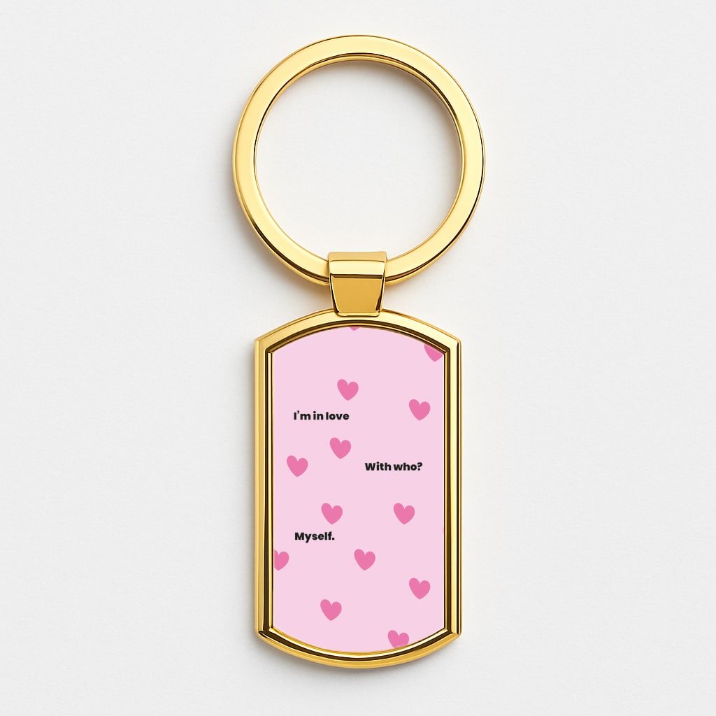 Im in love - Kourtney Kardashian Gold Keyring