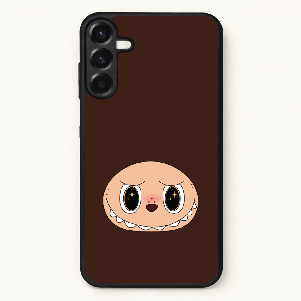 Cute Brown Monster Face Phone Case for Galaxy A37