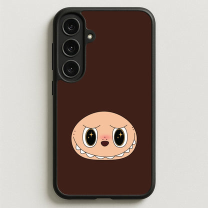 Cute Brown Monster Face Phone Case for Galaxy S25FE
