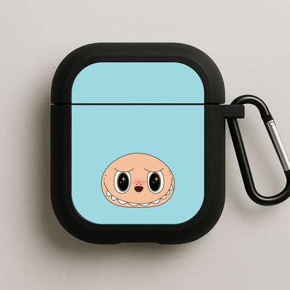 Cute Blue Monster Face AirPods Case