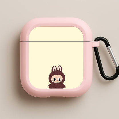 Cute Brown Monster Pink AirPods Case