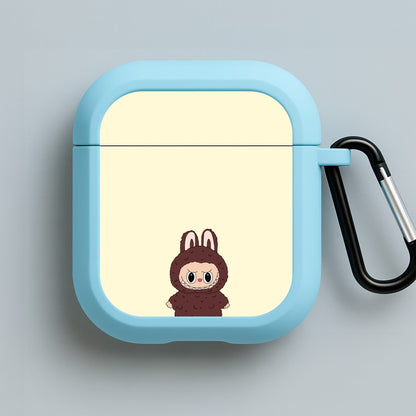 Cute Brown Monster Blue AirPods Case