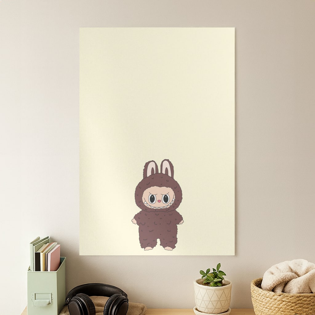 Cute Brown Monster Poster