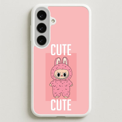 Cute Pink Monster Phone Case for Galaxy S25FE