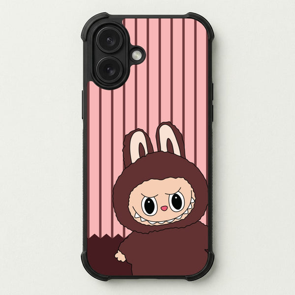 Stripey Cute Brown Monster Phone Case — Bumper case