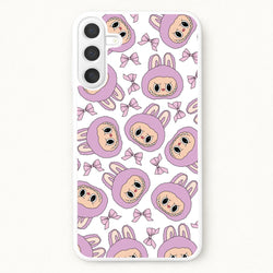 Cute Purple Monster And Bows Pattern Phone Case for Galaxy A17