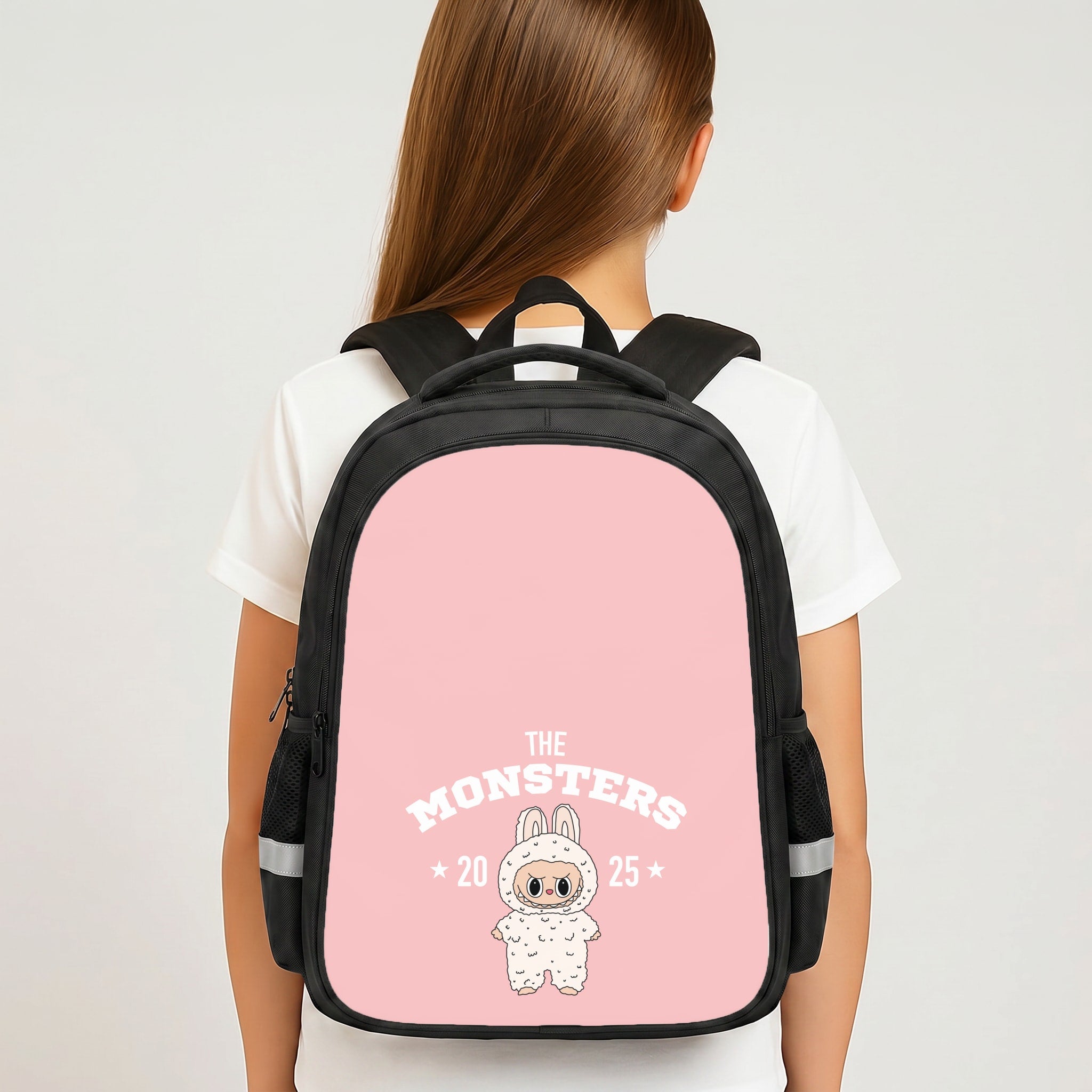 Cute Monster 2025 Pink Backpack