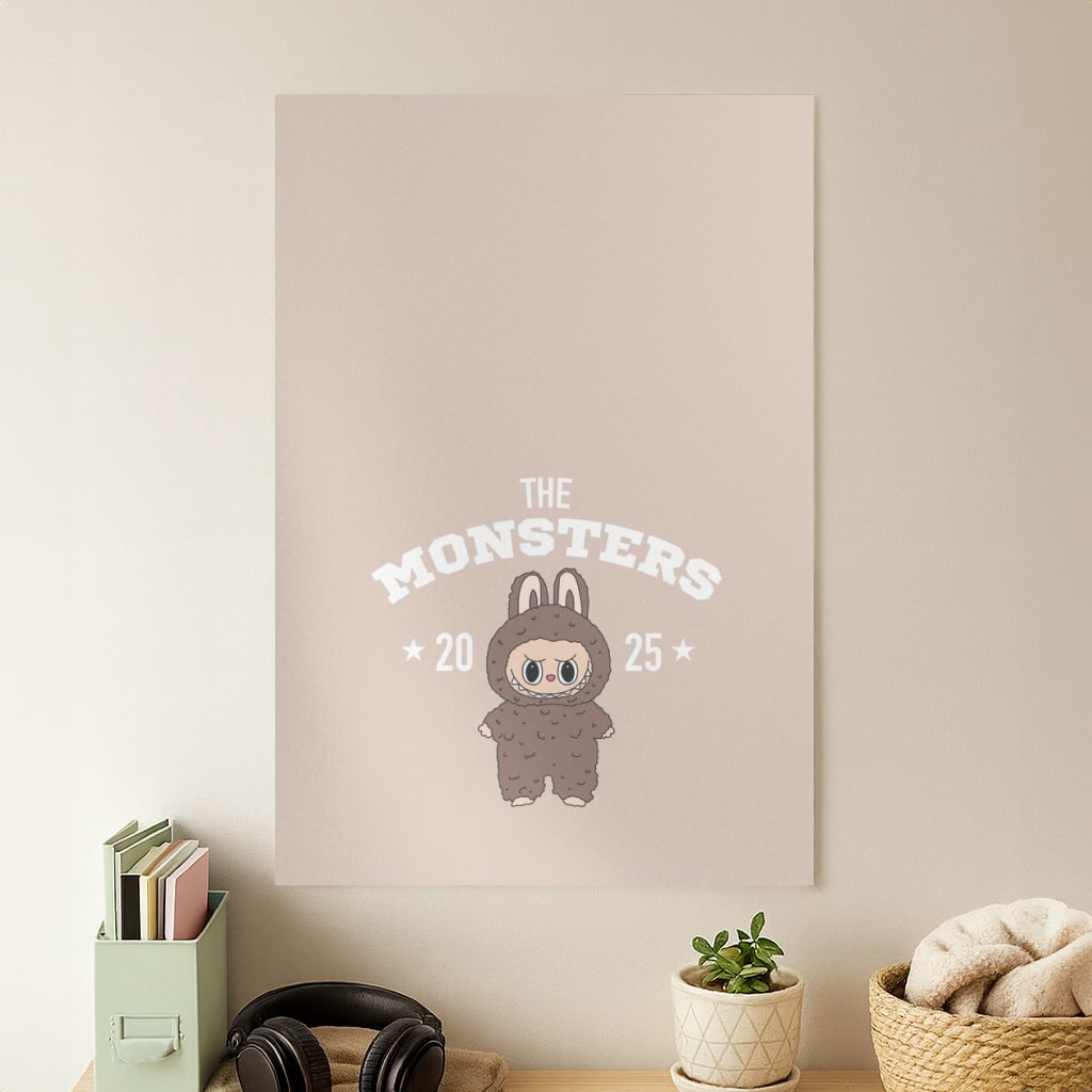 Cute Monster 2025 Biege Poster