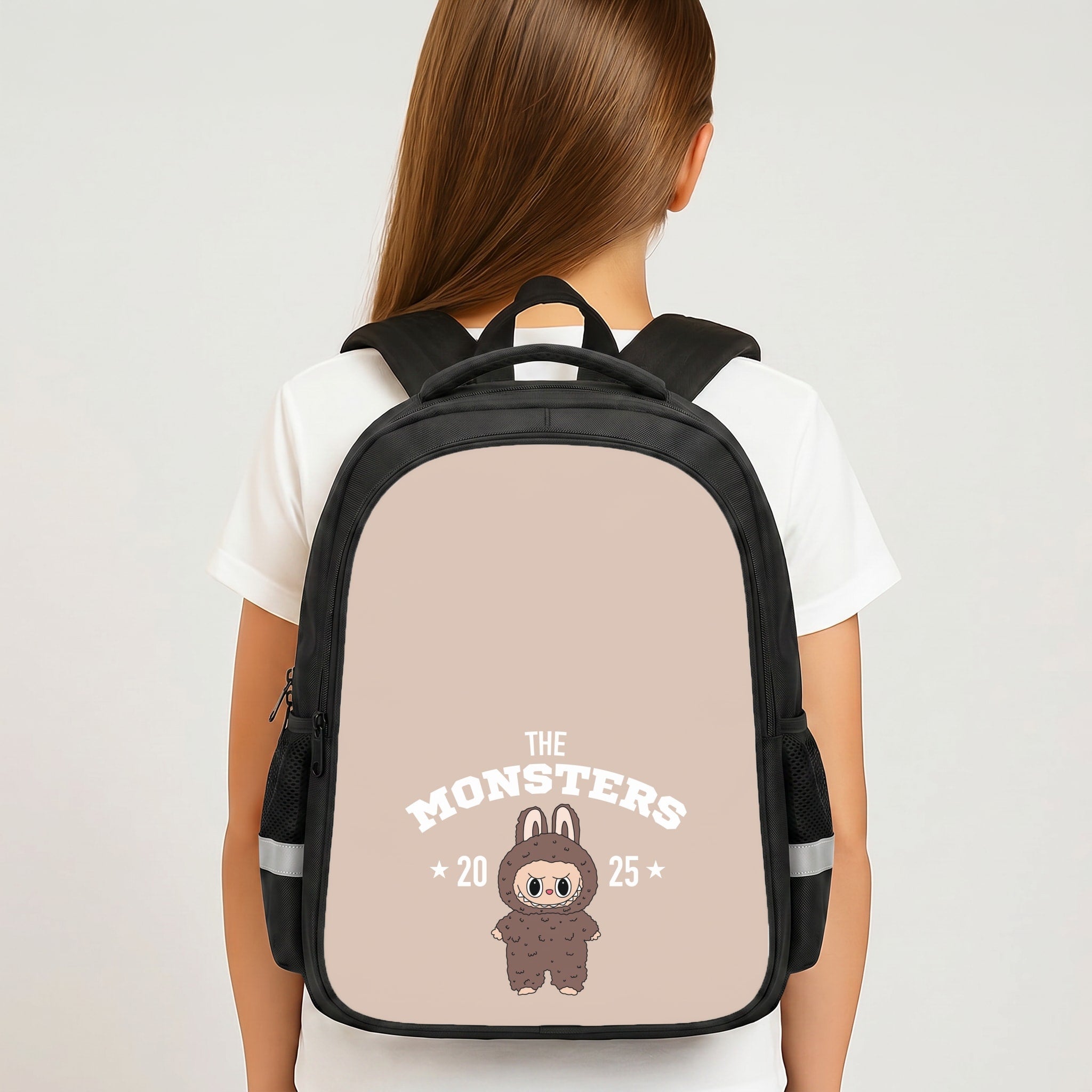 Cute Monster 2025 Biege Backpack