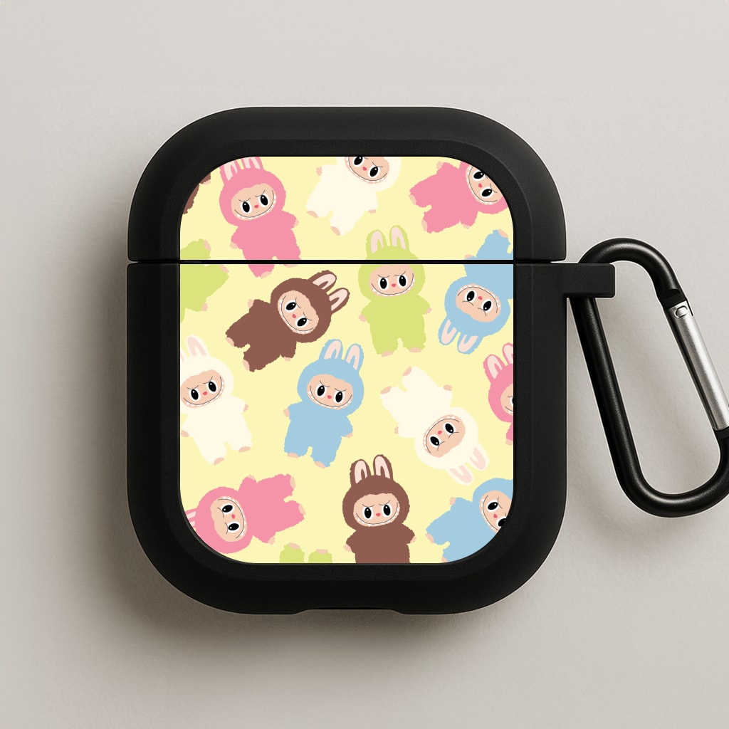Colourful Little Monsters Pattern AirPods Case