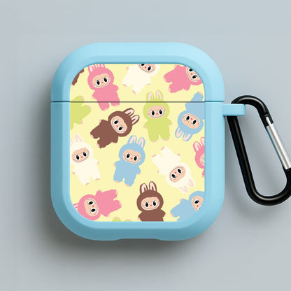 Colourful Little Monsters Pattern Blue AirPods Case