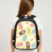 Colourful Little Monsters Pattern Backpack 4