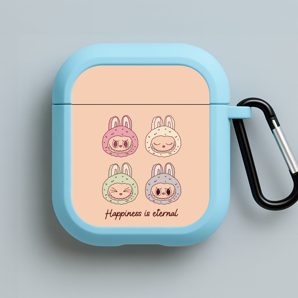 Happiness Is Eternal Monsters Blue AirPods Case