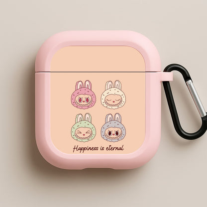 Happiness Is Eternal Monsters Pink AirPods Case