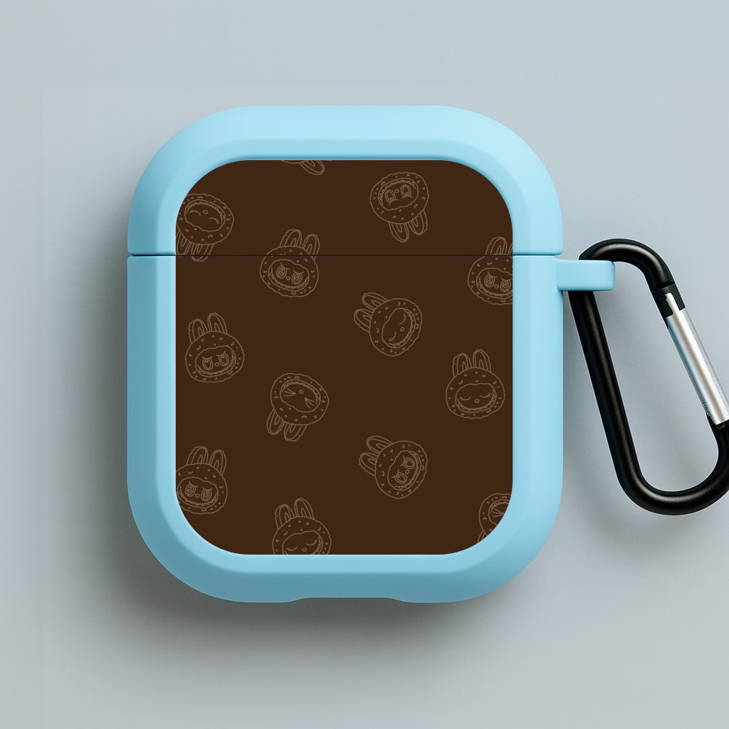 Monsters Outline Pattern I Blue AirPods Case