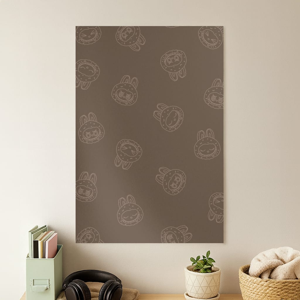 Monsters Outline Pattern I Poster