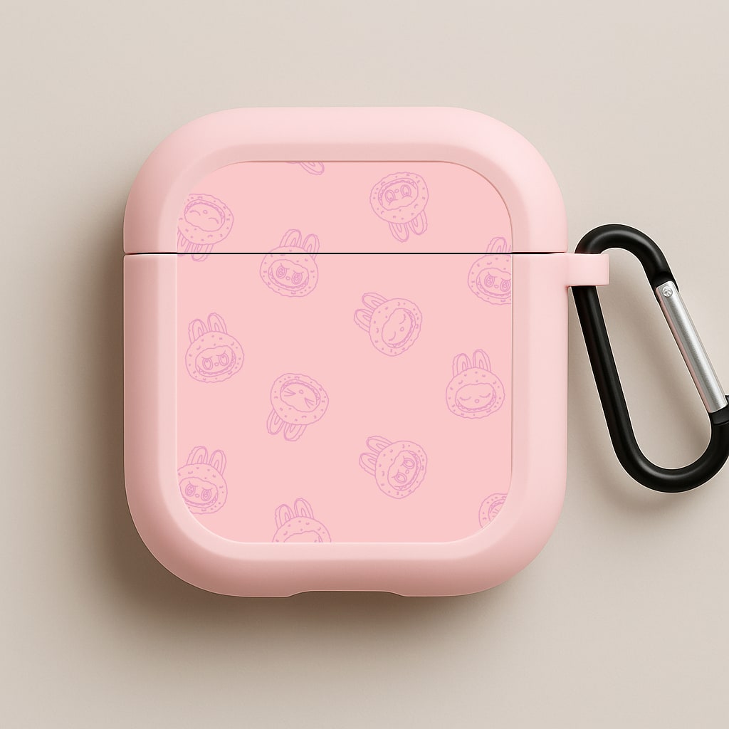 Monsters Outline Pattern II Pink AirPods Case