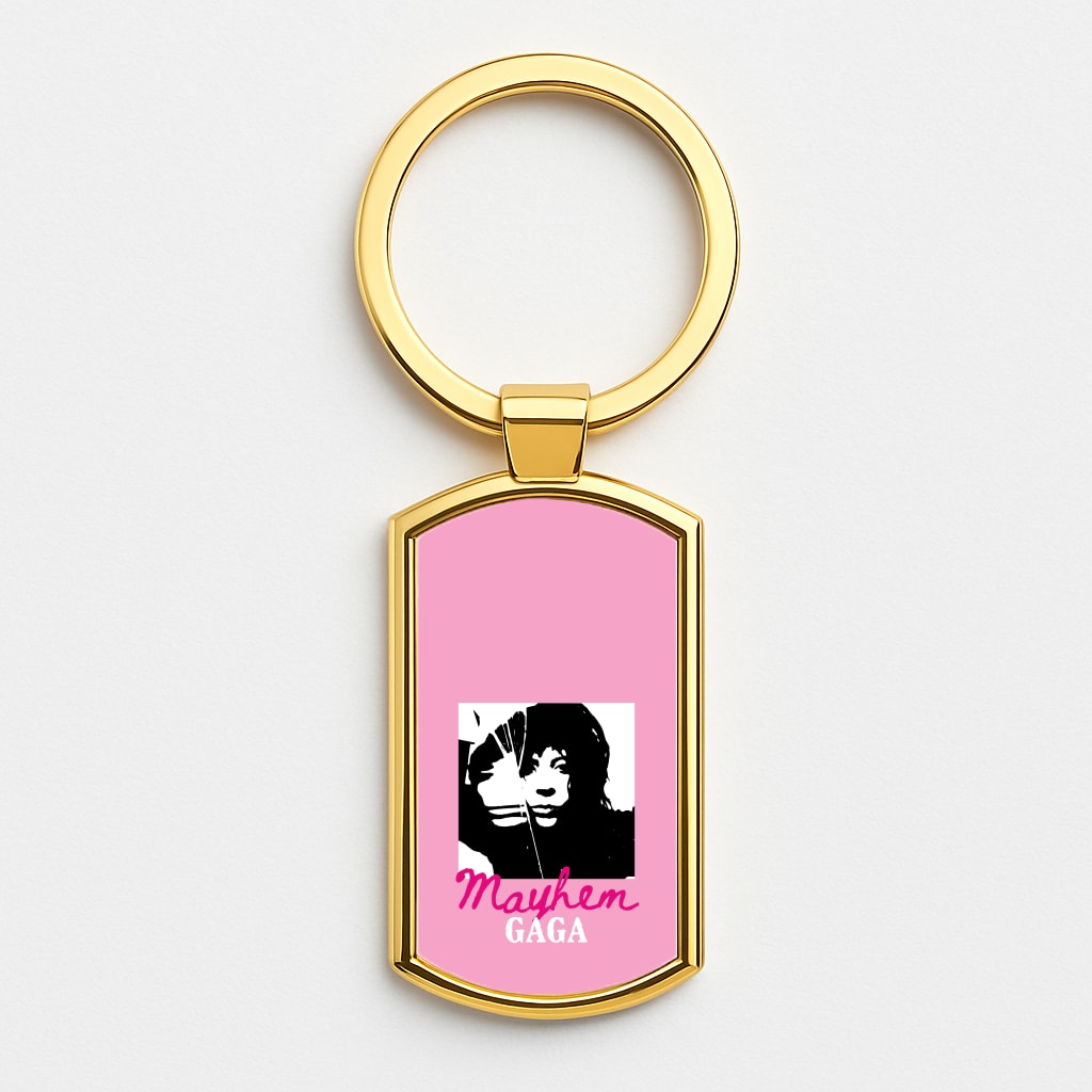 Pink Mayhem Gaga Gold Keyring