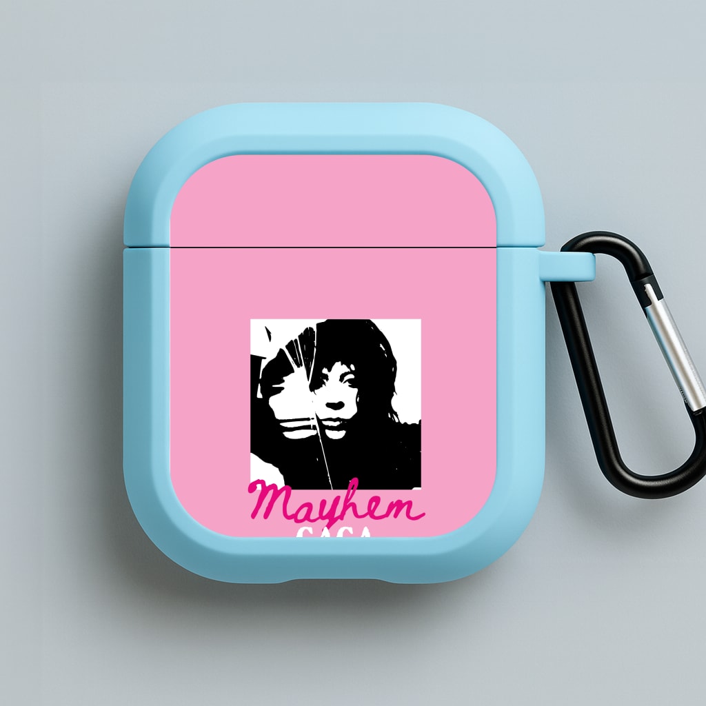Pink Mayhem Gaga Blue AirPods Case