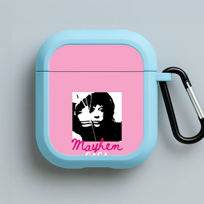 Pink Mayhem Gaga Blue AirPods Case
