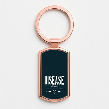 Gaga Disease Track Rose Gold Keyring