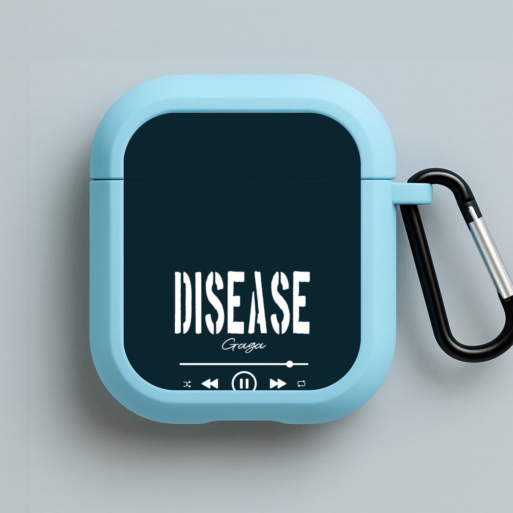 Gaga Disease Track Blue AirPods Case