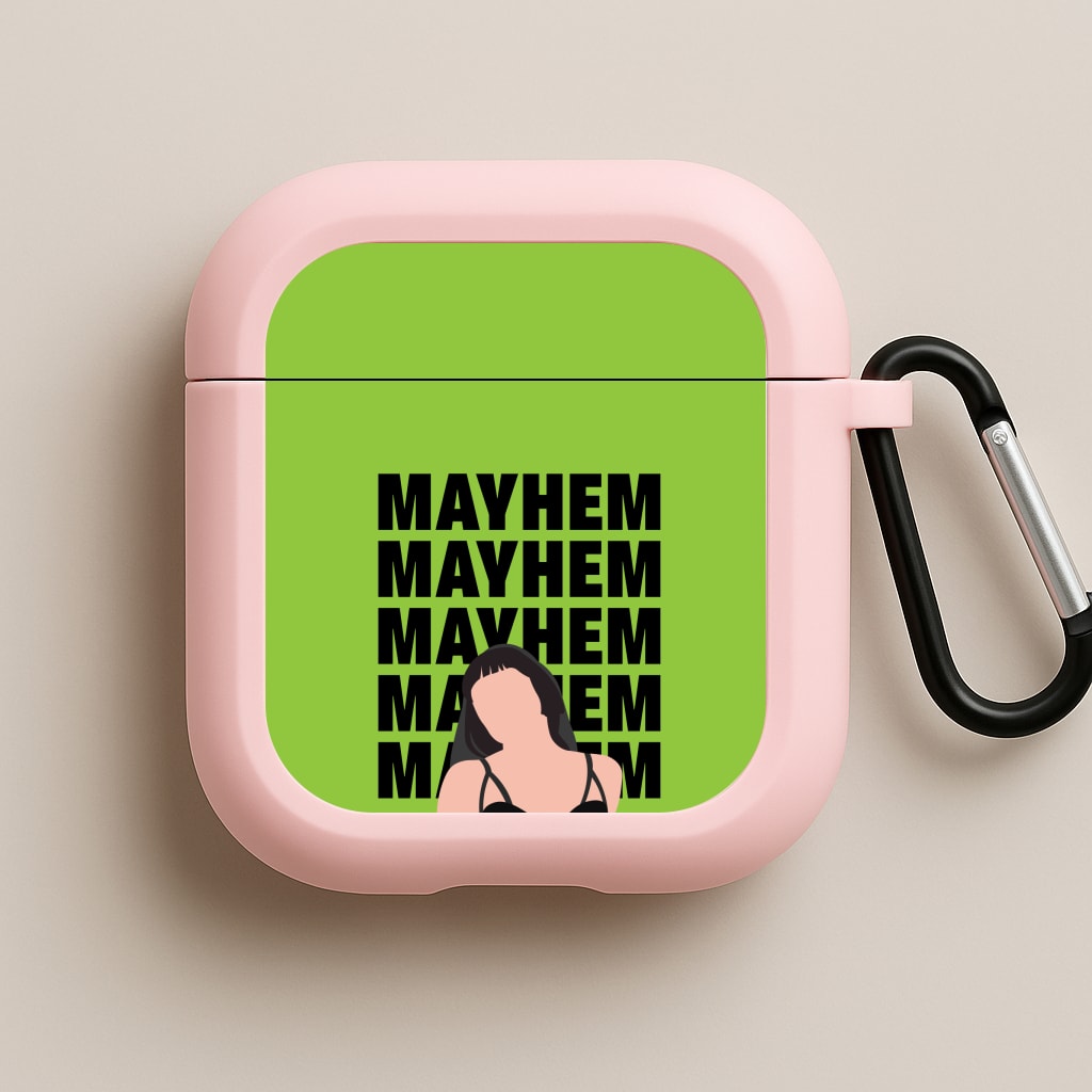 Neon Green Mayhem Pink AirPods Case