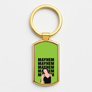 Neon Green Mayhem Luxury Keyring 3