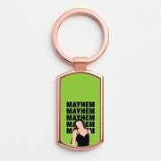 Neon Green Mayhem Luxury Keyring 4