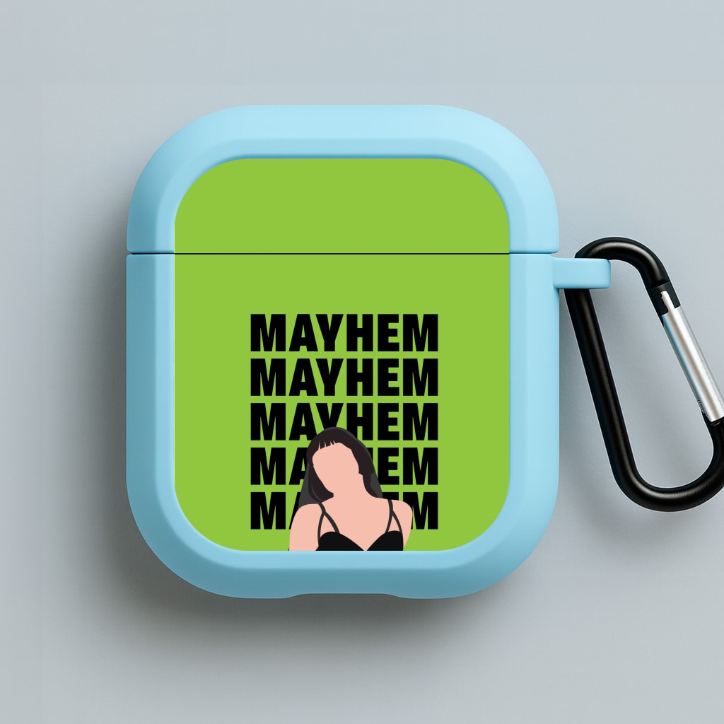 Neon Green Mayhem Blue AirPods Case