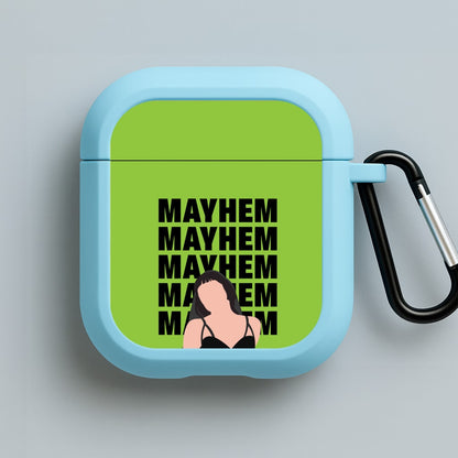 Neon Green Mayhem Blue AirPods Case