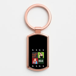 Gaga Collage Rose Gold Keyring