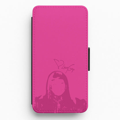 Pink Gaga Silhouette  Flip / Wallet Phone Case