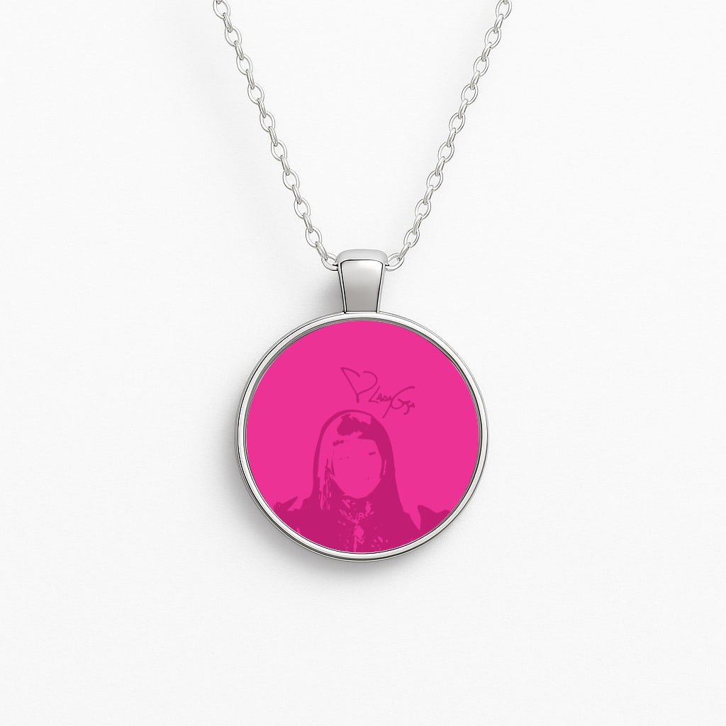 Pink Gaga Silhouette  Necklace