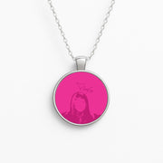 Pink Gaga Silhouette  Necklace 1