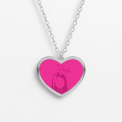Pink Gaga Silhouette  Necklace