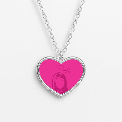 Pink Gaga Silhouette  Necklace