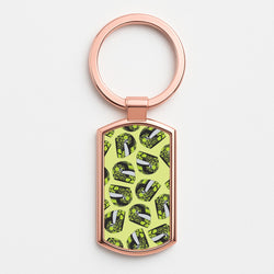 Lando Helmet Pattern Rose Gold Keyring
