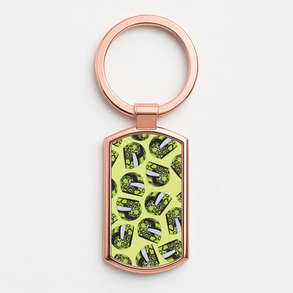 Lando Helmet Pattern Rose Gold Keyring