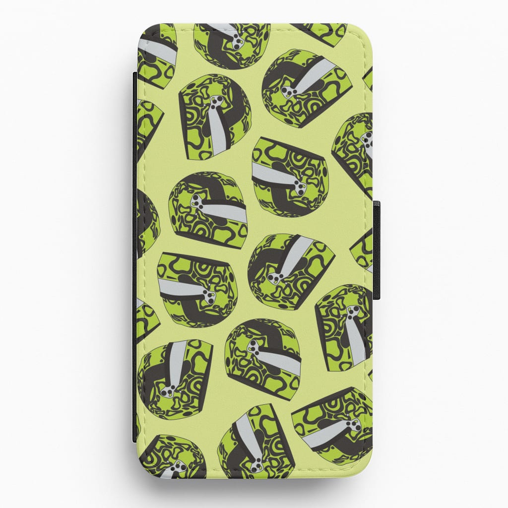 Lando Helmet Pattern Flip / Wallet Phone Case